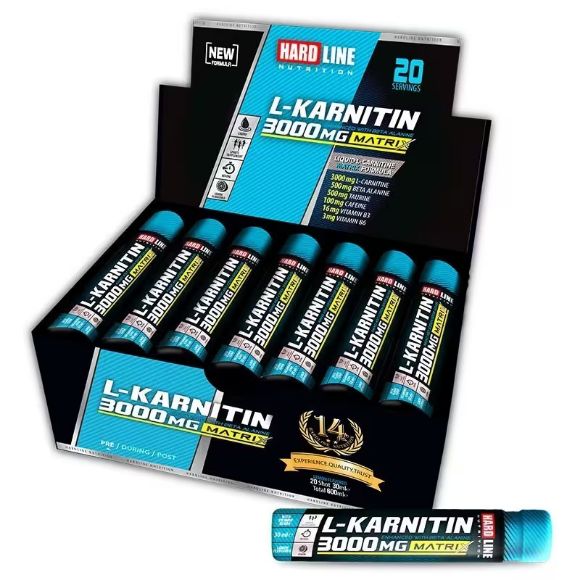 Hardline L-Karnitin Matrix 3000 Mg 20 Ampül resmi
