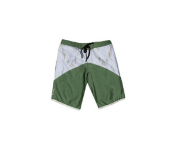 Poseidown Stone Surf Boardshort Haki resmi