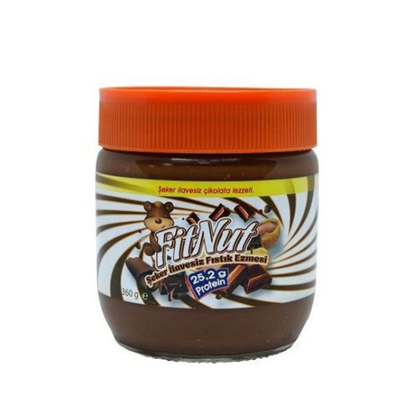 FitNut Çikolatalı Şekersiz Fıstık Ezmesi (360gr) resmi