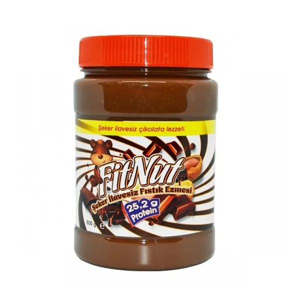 FitNut Şekersiz Çikolatalı Fıstık Ezmesi 800g resmi