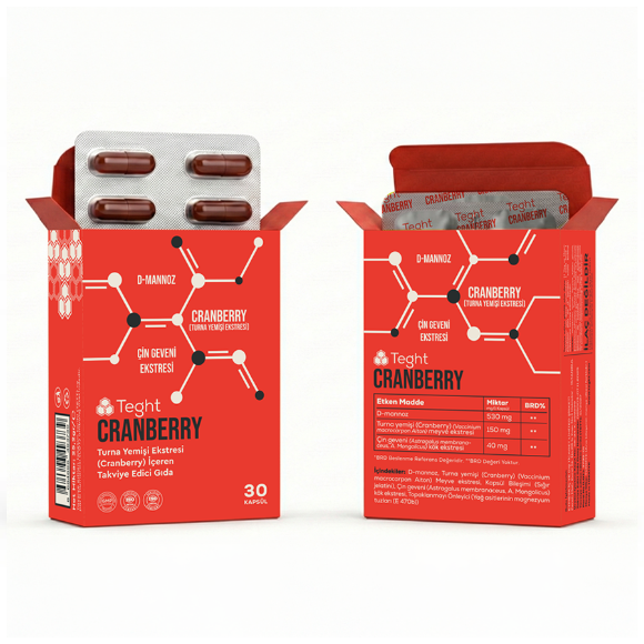 TEGHT Cranberry Turna Yemişi Ekstresi (Cranberry) İçeren Takviye Edici Gıda resmi