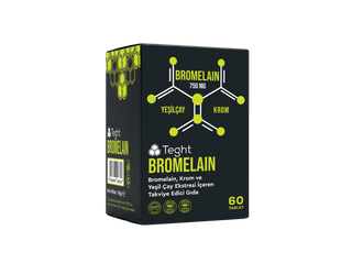 TEGHT Bromelain , Krom ve Yeşil Çay Ekstresi İçeren Takviye Edici Gıda 60 tablet